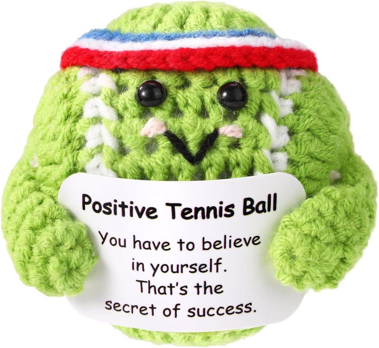 Positive Knitted Doll Crochet Toy Tennis Ball