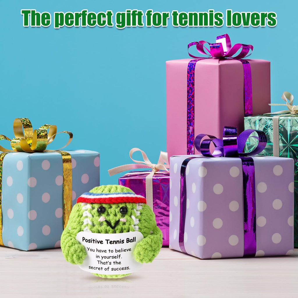 Positive Knitted Doll Crochet Toy Tennis Ball